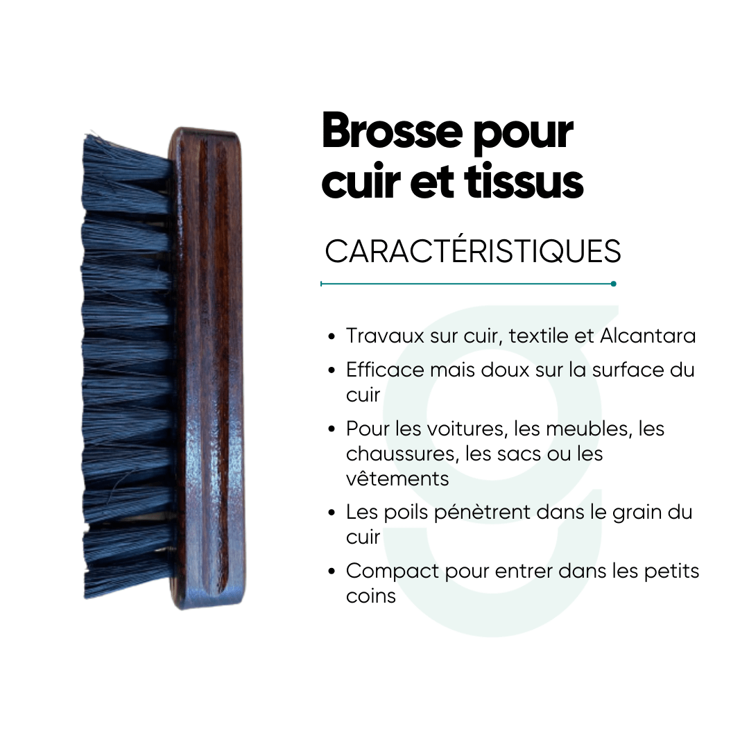 Brosse de nettoyage pour cuir et textile